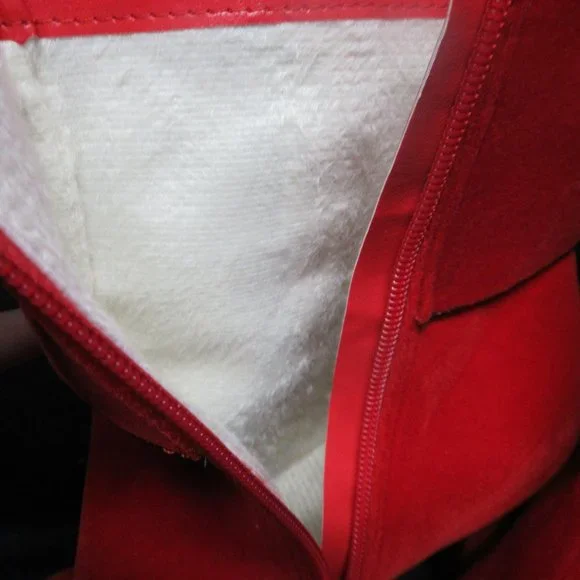 Red Velvety-Feel Stilletto Boots Size 41 (U.S. 8.5-9) - Picture 7 of 9